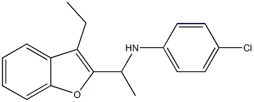 4-chloro-N-[1-(3-ethyl-1-benzofuran-2-yl)ethyl]aniline 结构式