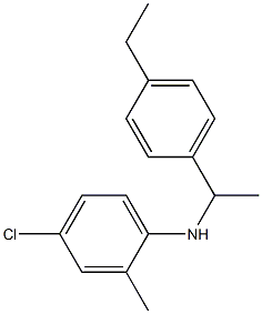 4-chloro-N-[1-(4-ethylphenyl)ethyl]-2-methylaniline 结构式