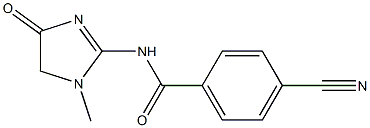 4-cyano-N-(1-methyl-4-oxo-4,5-dihydro-1H-imidazol-2-yl)benzamide 结构式