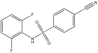 4-cyano-N-(2,6-difluorophenyl)benzene-1-sulfonamide 结构式