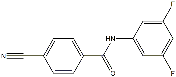 4-cyano-N-(3,5-difluorophenyl)benzamide 结构式