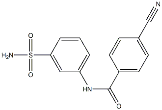 4-cyano-N-(3-sulfamoylphenyl)benzamide 结构式