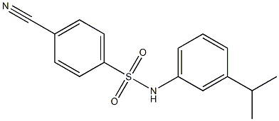 4-cyano-N-[3-(propan-2-yl)phenyl]benzene-1-sulfonamide 结构式