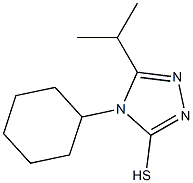 4-cyclohexyl-5-(propan-2-yl)-4H-1,2,4-triazole-3-thiol 结构式