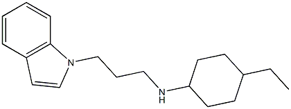 4-ethyl-N-[3-(1H-indol-1-yl)propyl]cyclohexan-1-amine 结构式