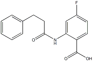 4-fluoro-2-(3-phenylpropanamido)benzoic acid 结构式