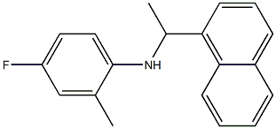 4-fluoro-2-methyl-N-[1-(naphthalen-1-yl)ethyl]aniline 结构式