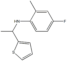 4-fluoro-2-methyl-N-[1-(thiophen-2-yl)ethyl]aniline 结构式