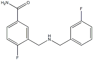 4-fluoro-3-({[(3-fluorophenyl)methyl]amino}methyl)benzamide 结构式