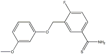 4-fluoro-3-(3-methoxyphenoxymethyl)benzene-1-carbothioamide 结构式