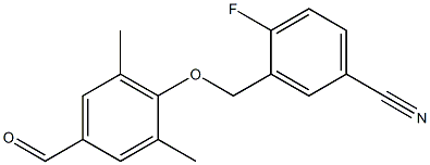 4-fluoro-3-(4-formyl-2,6-dimethylphenoxymethyl)benzonitrile 结构式