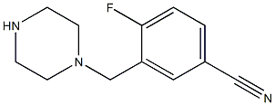 4-fluoro-3-(piperazin-1-ylmethyl)benzonitrile 结构式