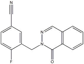4-fluoro-3-[(1-oxophthalazin-2(1H)-yl)methyl]benzonitrile 结构式