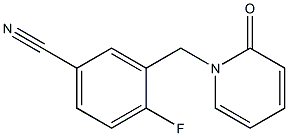 4-fluoro-3-[(2-oxopyridin-1(2H)-yl)methyl]benzonitrile 结构式