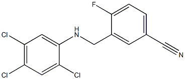 4-fluoro-3-{[(2,4,5-trichlorophenyl)amino]methyl}benzonitrile 结构式