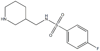 4-fluoro-N-(piperidin-3-ylmethyl)benzene-1-sulfonamide 结构式