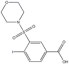 4-iodo-3-(morpholin-4-ylsulfonyl)benzoic acid 结构式