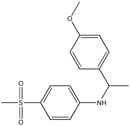 4-methanesulfonyl-N-[1-(4-methoxyphenyl)ethyl]aniline 结构式