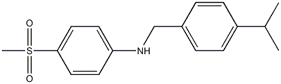 4-methanesulfonyl-N-{[4-(propan-2-yl)phenyl]methyl}aniline 结构式