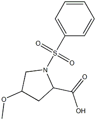 4-methoxy-1-(phenylsulfonyl)pyrrolidine-2-carboxylic acid 结构式