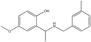 4-methoxy-2-(1-{[(3-methylphenyl)methyl]amino}ethyl)phenol 结构式