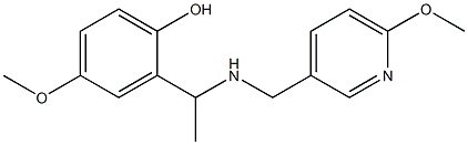 4-methoxy-2-(1-{[(6-methoxypyridin-3-yl)methyl]amino}ethyl)phenol 结构式