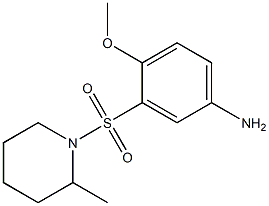 4-methoxy-3-[(2-methylpiperidine-1-)sulfonyl]aniline 结构式