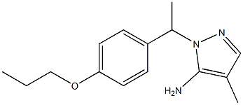 4-methyl-1-[1-(4-propoxyphenyl)ethyl]-1H-pyrazol-5-amine 结构式