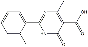 4-methyl-2-(2-methylphenyl)-6-oxo-1,6-dihydropyrimidine-5-carboxylic acid 结构式