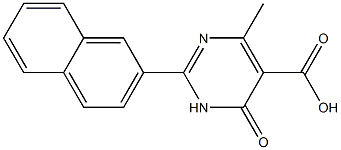 4-methyl-2-(2-naphthyl)-6-oxo-1,6-dihydropyrimidine-5-carboxylic acid 结构式