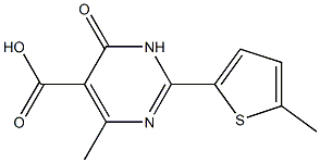 4-methyl-2-(5-methylthien-2-yl)-6-oxo-1,6-dihydropyrimidine-5-carboxylic acid 结构式