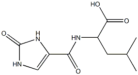 4-methyl-2-[(2-oxo-2,3-dihydro-1H-imidazol-4-yl)formamido]pentanoic acid 结构式