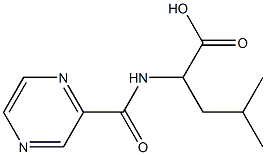 4-methyl-2-[(pyrazin-2-ylcarbonyl)amino]pentanoic acid 结构式