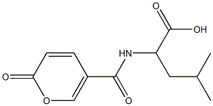 4-methyl-2-{[(2-oxo-2H-pyran-5-yl)carbonyl]amino}pentanoic acid 结构式