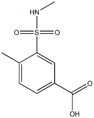 4-methyl-3-(methylsulfamoyl)benzoic acid 结构式