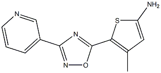 4-methyl-5-[3-(pyridin-3-yl)-1,2,4-oxadiazol-5-yl]thiophen-2-amine 结构式