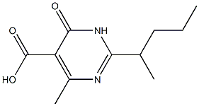 4-methyl-6-oxo-2-(pentan-2-yl)-1,6-dihydropyrimidine-5-carboxylic acid 结构式