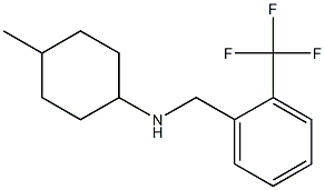 4-methyl-N-{[2-(trifluoromethyl)phenyl]methyl}cyclohexan-1-amine 结构式