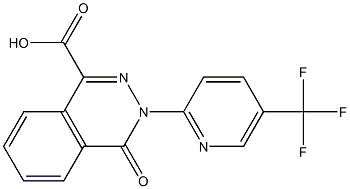 4-oxo-3-[5-(trifluoromethyl)pyridin-2-yl]-3,4-dihydrophthalazine-1-carboxylic acid 结构式