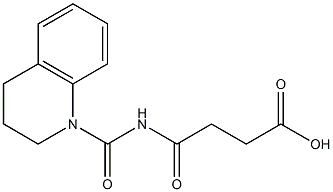 4-oxo-4-(1,2,3,4-tetrahydroquinolin-1-ylcarbonylamino)butanoic acid 结构式