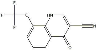 4-oxo-8-(trifluoromethoxy)-1,4-dihydroquinoline-3-carbonitrile 结构式