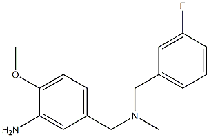 5-({[(3-fluorophenyl)methyl](methyl)amino}methyl)-2-methoxyaniline 结构式