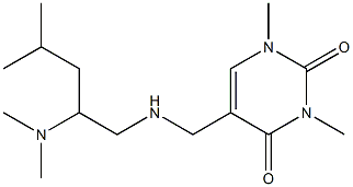 5-({[2-(dimethylamino)-4-methylpentyl]amino}methyl)-1,3-dimethyl-1,2,3,4-tetrahydropyrimidine-2,4-dione 结构式