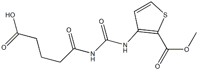 5-({[2-(methoxycarbonyl)thiophen-3-yl]carbamoyl}amino)-5-oxopentanoic acid 结构式