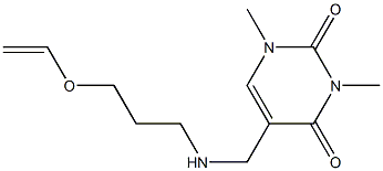 5-({[3-(ethenyloxy)propyl]amino}methyl)-1,3-dimethyl-1,2,3,4-tetrahydropyrimidine-2,4-dione 结构式