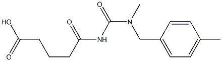 5-({methyl[(4-methylphenyl)methyl]carbamoyl}amino)-5-oxopentanoic acid 结构式