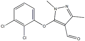 5-(2,3-dichlorophenoxy)-1,3-dimethyl-1H-pyrazole-4-carbaldehyde 结构式
