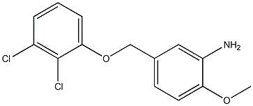 5-(2,3-dichlorophenoxymethyl)-2-methoxyaniline 结构式