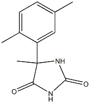 5-(2,5-dimethylphenyl)-5-methylimidazolidine-2,4-dione 结构式