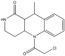 5-(2-chloroacetyl)-10-methyl-1H,2H,3H,4H,4aH,5H,10H,10aH-benzo[b]1,6-naphthyridin-1-one 结构式